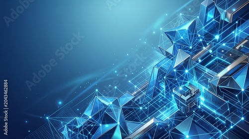 abstract blue background with lines