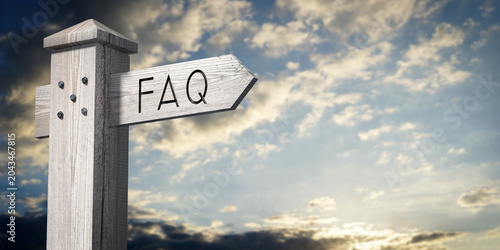 Konstfotografi FAQ, frequently asked questions - wooden signpost with one arrow