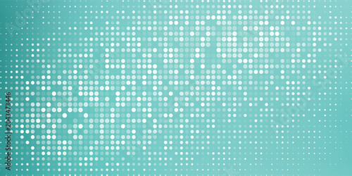 Mint and Teal Geometric Digital Dot Abstract