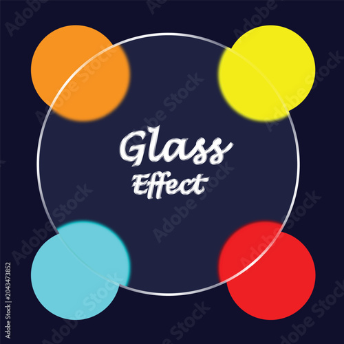 Glass Effect Frame on Dark Background