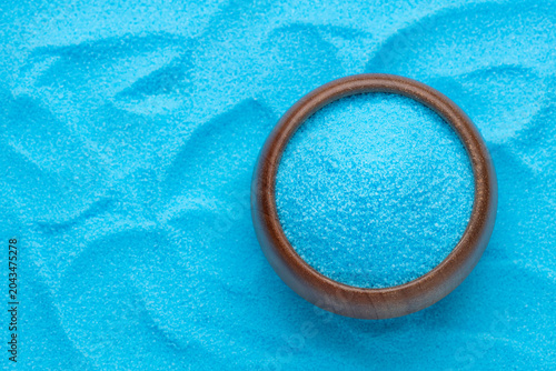 Obraz na płótnie Blue sea salt in a bowl - Copper sulfate