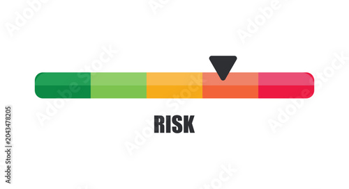 Horizontal Risk Indicator Bar Pointing to High Danger Zone