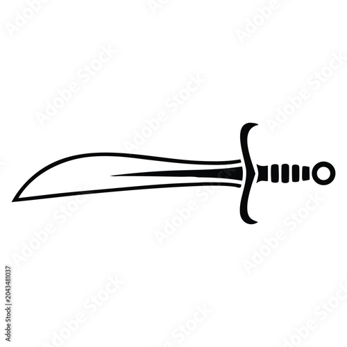 Schilderij op canvas Pirate saber and filibuster sword icon in vector illustration style