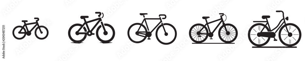 Fototapeta premium bicycle icon in silhouette style
