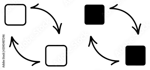 Bild auf Leinwand replace swap exchange icon vector