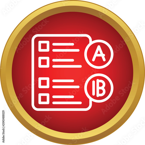 Test form showing multiple choice questions with checkboxes and selected answers