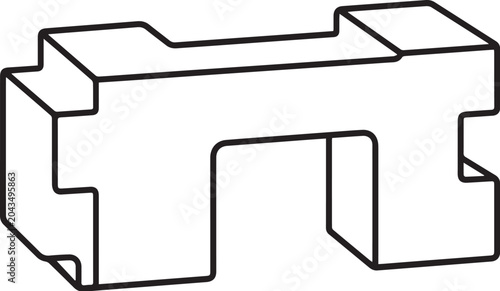 Pottery Kiln Brick Spacer Line Art Icon