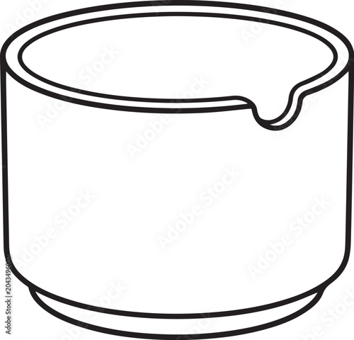 Pottery Tool Water Cup Line Art Icon