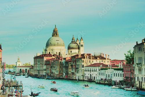 Konstfotografi Canal Grande and the Basilica of Santa Maria della Salute - Venice, Italy