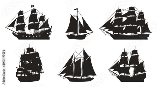 Foto sailboats in silhouette ships vessels marine watercraft