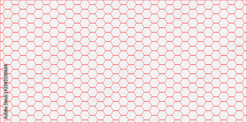 Bild auf Leinwand Red hexagon honeycomb seamless tessellation background with abstract geometric l