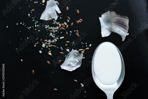 Tableau sur toile spoonful of cream and spices