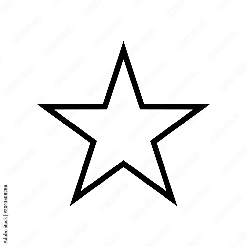 Obraz premium Black Star Shape Icon Symbol.