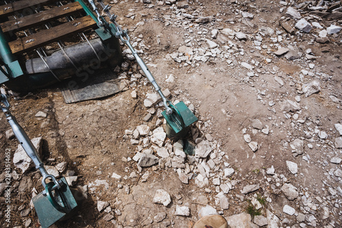 Foto Maintenance scene of cable lift equipment