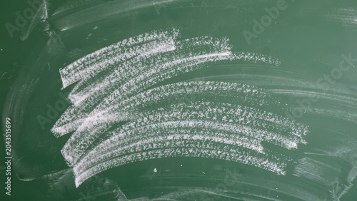 Chalk rubbed out on green chalkboard background