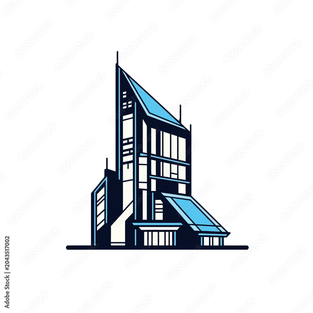 Obraz premium Modern architectural building design concept.