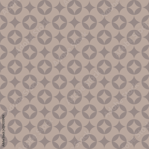 Geo florals dusty rose brown - wallpaper, fabric, home décor pattern