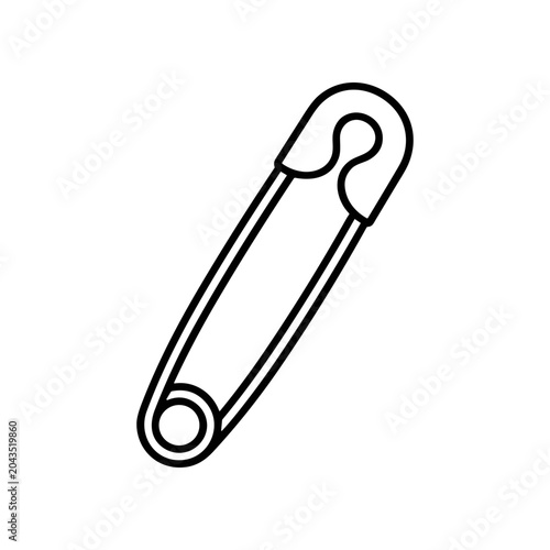 Quadro em tela Safety pin metal fastener device 1.