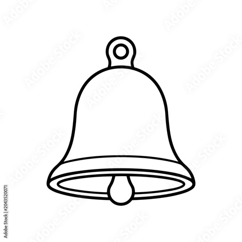 Tableau sur toile Simple line drawing of a bell.