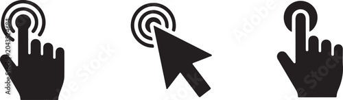 Photos Three Tap Pointer Click Hand Gesture Icons