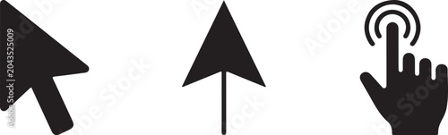 Schilderij op canvas Hover Pointer Click Selection Cursor Icon Set