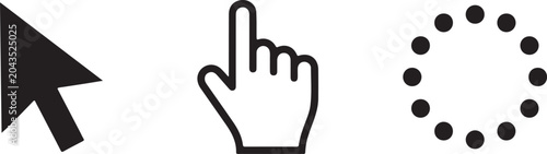 Photos Three Cursor Horizontal Click Pointer UI Icons