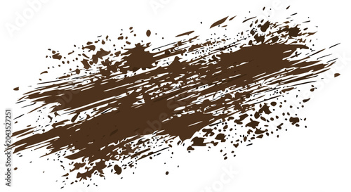 Photos Dry brush stroke in raw umber with texture