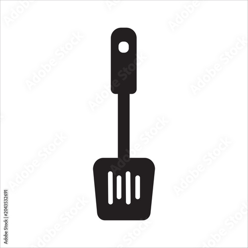 Bilde på lerret Kitchen slotted spatula line icon