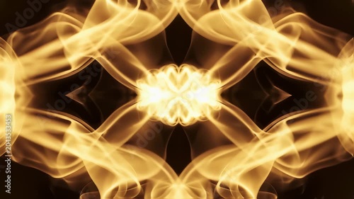 Golden Energy Pattern Symmetry Motion Background