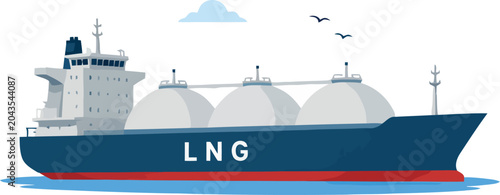 Foto Lng tanker transporting natural gas across ocean shipping fuel