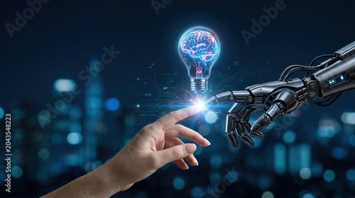 Human-robot interaction conceptualizing ai innovation in urban environment at night