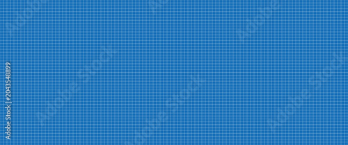 Blue print grid worksheet template. Checkered blank page layout for notebook, cutting mat, office work, drafting, plotting, memos, engineering schemes or architecting measuring. Vector illustration