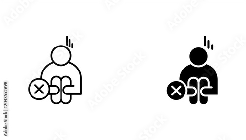 Tableau sur toile Minimal line icon set