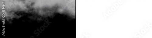 Fotografie Abstract smoke cloud texture with wispy organic shapes and light grey tones on black background