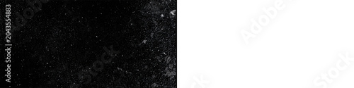 Abstract speckled texture with small dust particles on black background overlay transparency for design.
