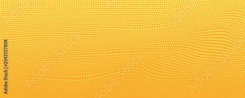 Принти на полотні Yellow orange halftone pattern