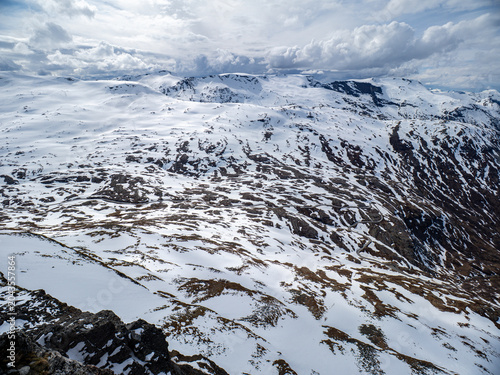 snowy mountain landscape in Norway