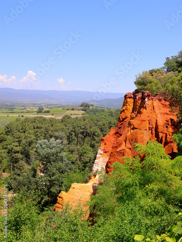 Obraz na płótnie Les falaises d'ocres de Roussillon