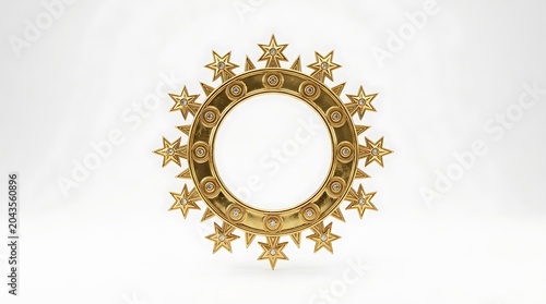 Ornate Gold Halo with Stars for Religious Statues