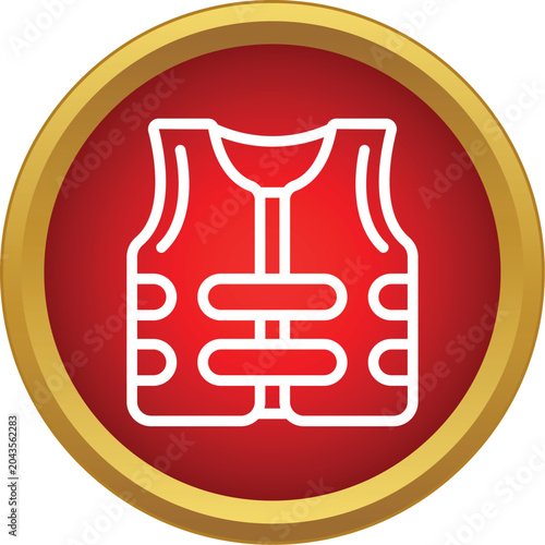 Принти на полотні Life vest icon representing safety, protection, and rescue on water