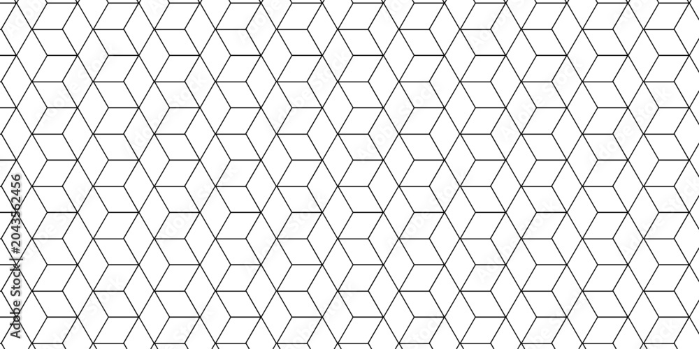 Obraz premium vector seamless pattern with square lines cube structure wallpaper textile background. geometric paper grid steel repeat element cubic pattern background.