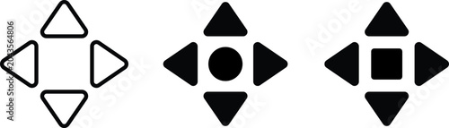 Directional arrow, move icon, move arrow icon, moving arrow, movement icon