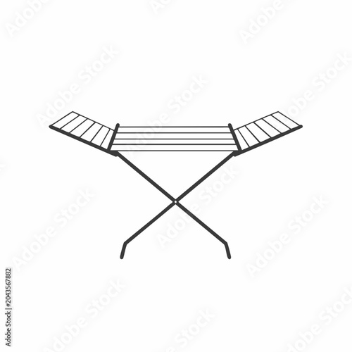 Minimalist Folding Clothes Drying Rack with Extended Wing Panels and X-Frame