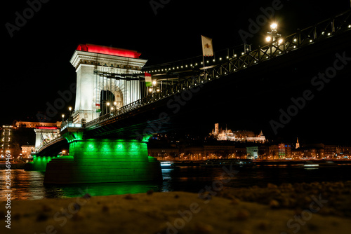 Canvas Print night view of budapest
