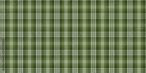 Fotografía A seamless tartan pattern in shades of green with a diagonal weave, reminiscent of a hunting plaid
