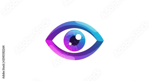Colorful Eye Illustration with Gradient.