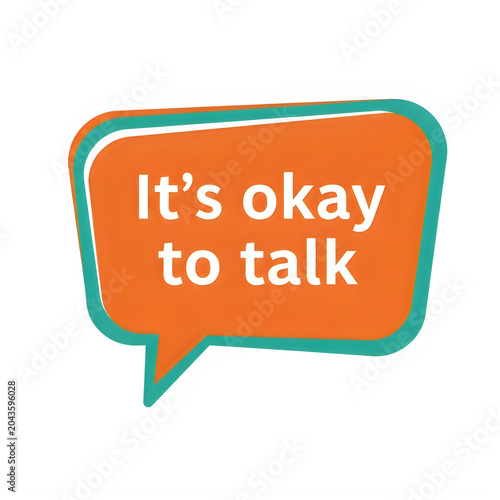 Speech bubble icon with supportive mental health message
