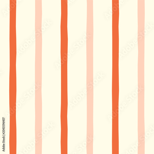 Abstract stripes pattern. Vector seamless pattern with hand drawn lines. Bright geometric background for textile, prints, wallpaper. Cute stripe print. Flat illustration