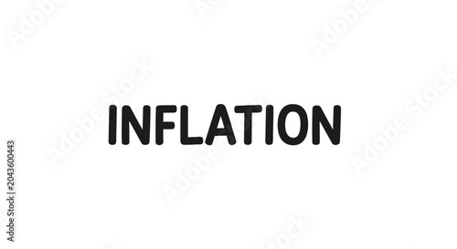Bold inflation text in black rounded font on white background