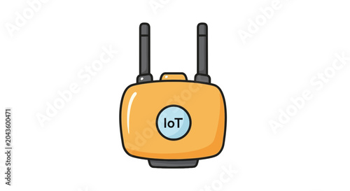 Wireless IoT gateway device with dual antennas